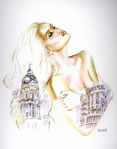 Abrazo a Madrid, 76 x 56 cm