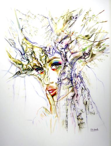 Alma de arbol, 70 x 50 cm