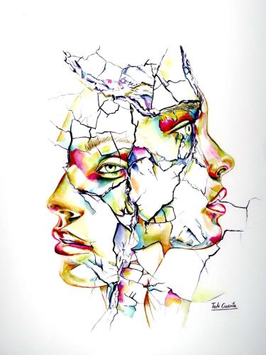 Identidad rota, 60 x 50 cm