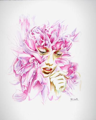 Peonia, 66 x 55 cm