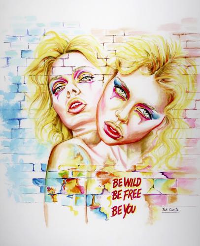 Sé salvaje, sé libre, sé tú, 56 x 66 cm