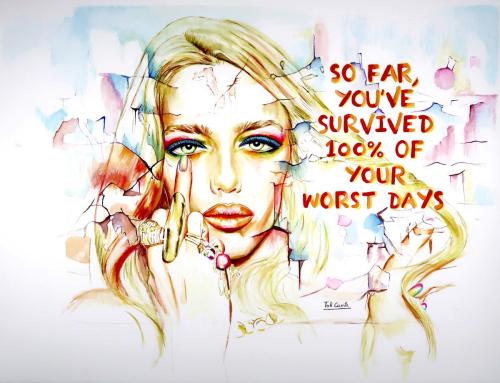 Sobrevive a tus peores días, 56 x 76 cm